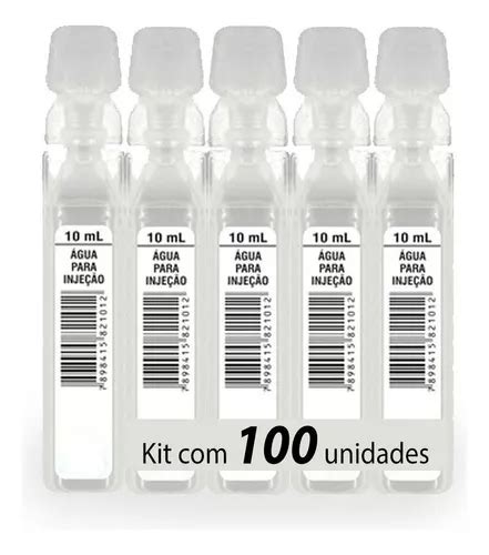 Água Destilada Estéril Para Injeção 10ml Equiplex Cx 100 Mercadolivre