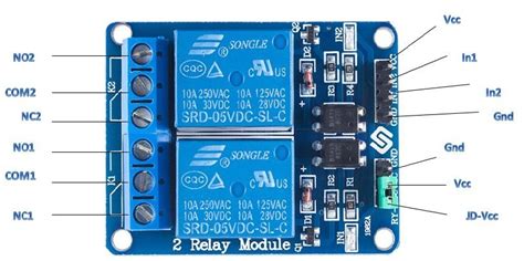 Channel V Relay Module Circuit Diagram