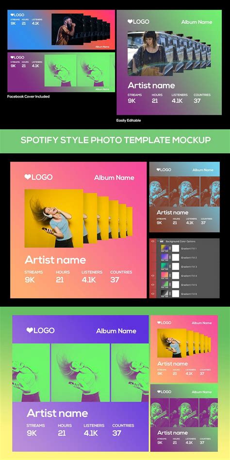 Spotify Style Photo Template Artofit