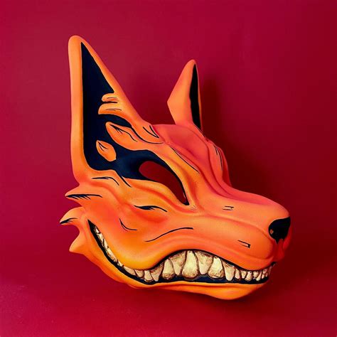 Kitsune Mask Kitsune Fox Japanese Fox Mask Wolf Mask Nine Tailed