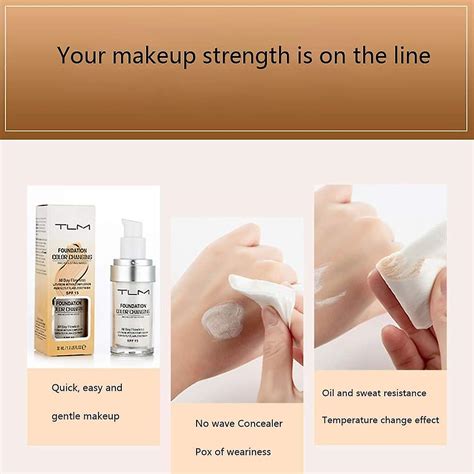 PCS Tlm Color Changing Foundation For Aging Skin Liquid Makeup Base Nude Face Cover Concealer