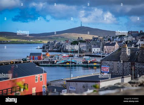 Lerwick Shetland Island Scotland September 06 2017 Street View Of