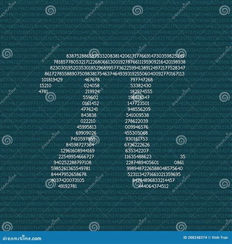 Arte Simbolo Pi Creata Dai Numeri Migliaia Di Cifre Del Numero Pi Crea