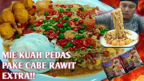 Gila Mukbang Mie Kuah Korean Spicy Pedas Pake Cabe Rawit Extra Youtube