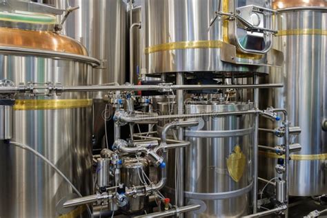 Stainless Steel Brewing Tanks And Equipment Iron Reservoirs And Pipes