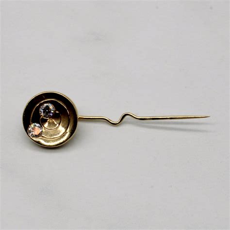 Diamond 14k Pin Brooch 034ctw 100 Ways