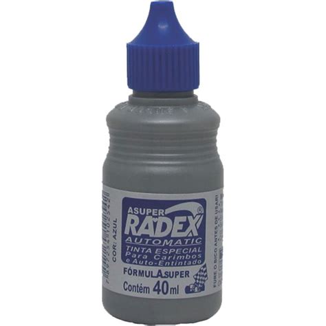 Tinta Para Carimbo Ml Azul Automatico Caixa C Radex Shopee Brasil