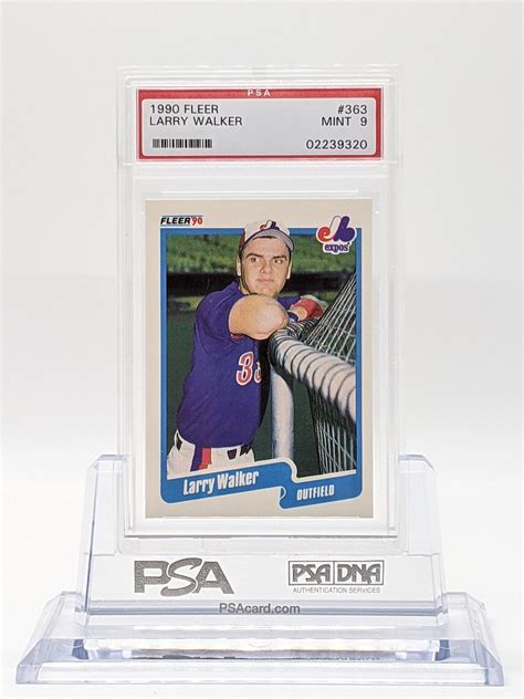 Fleer Larry Walker Rookie Card Psa Hall Of Fame Rookie Card