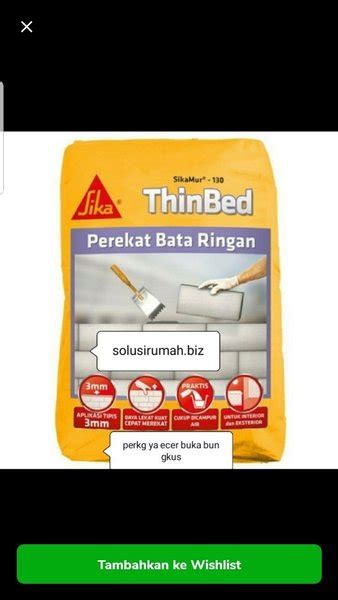 Jual Mortar Sika Sikamur 130 Perkg 1kg Mur Thinbed Ecer Perekat Bata