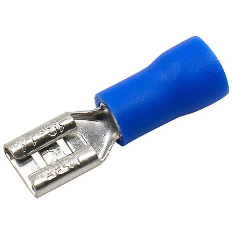 Baomain Blue Female Insulated Spade Wire Connector 316 Electrical Crimp Terminal 16 14 Awg 4