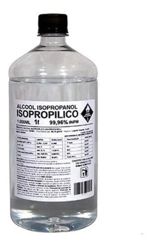 Alcool Isopropilico Isopropanol 1000ml Parcelamento Sem Juros