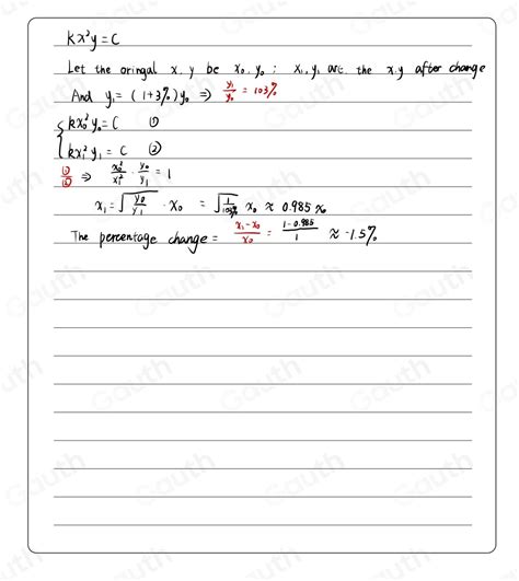 Solved Two Variables X And Y Are Related By The Equation Kx 2y C