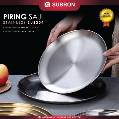 Subron Piring Korea Stainless Sus Cm Cm Cm Makan Saji Cemilan