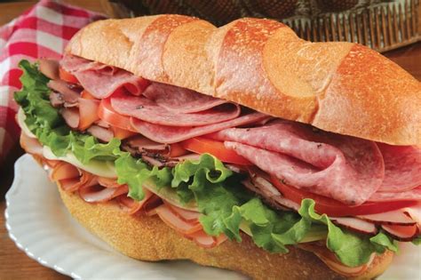 Hoagie Meat Sandwich - Prepared Food Photos, Inc.