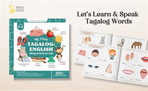 My First Tagalog English Bilingual Book For Kids Learn