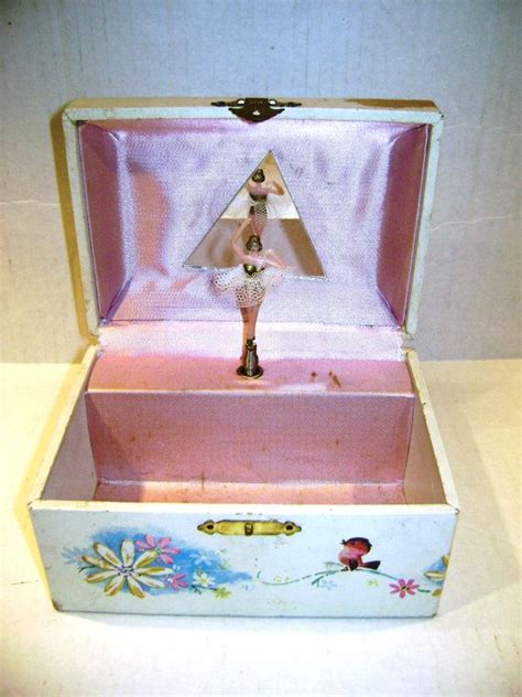 Vintage Musical Jewelry Box Twirling Ballerina Hinged Lid Etsy Ballerina Jewelry Box