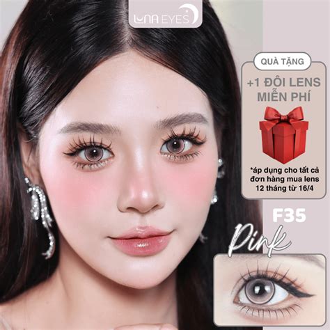 HOT Kính áp tròng LUNA EYES F35 PINK lens hot douyin size to Shopee Việt Nam