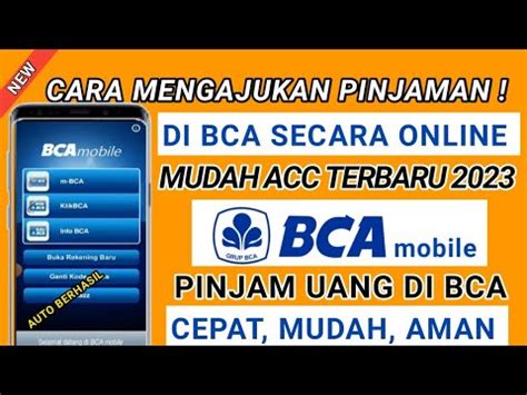 Cara Pinjam Uang Di Bca Mobile Banking Youtube