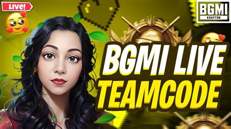 BGMI LIVE JOIN WITH TEAMCODE GIRL GAMER ROAD TO 2k Bgmi