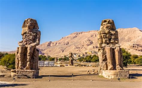 Premium Photo Colossi Of Memnon Near Luxor Egypt