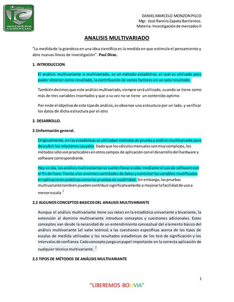 Analisis Multivariado PDF Descarga Gratuita