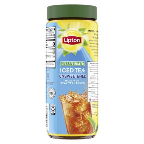 Lipton Decaf Instant Iced Tea Mix Unsweetened Black Tea Caffeine Free