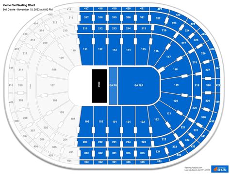 Bell Centre Concert Seating Chart - RateYourSeats.com