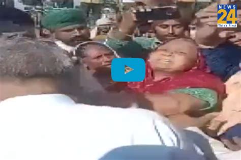 Haryana Flood Jjp विधायक ईश्वर सिंह को महिला ने जड़ा थप्पड़ Video