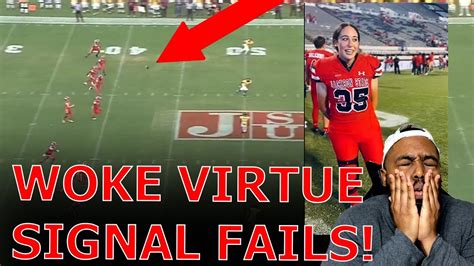 Female College Football Kicker Embarrasses Herself On Opening Kickoff