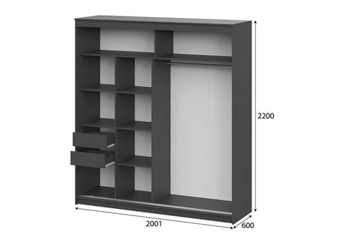 Шкаф-купе «ШКП 3» Макс Графит – купить в магазине Парк Мебели. Цена. Фото.