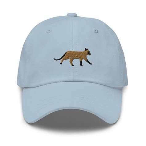 Siamese Cat Walk Embroidered Baseball Cap Cat Mom Hat Cotton Adjustable