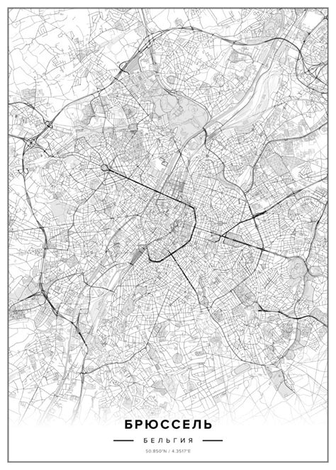 Карта Брюсселя — Mapny