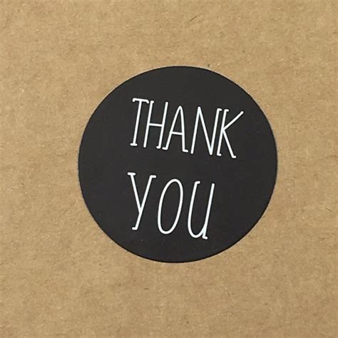 2021 3cm Diameter Black Paper Thank You Sticker Labels Self Adhesive ...