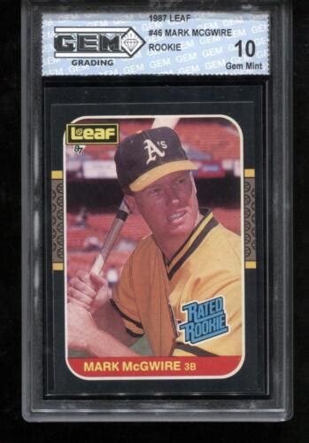 Mark Mcgwire Rc Leaf Rookie Gem Mint Ebay