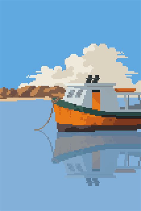 Spyu New Art On Twitter Rt Sirax Boat Pixelart Pixelartist