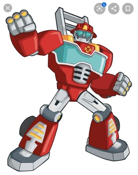 A Red And Silver Robot With His Arms Out