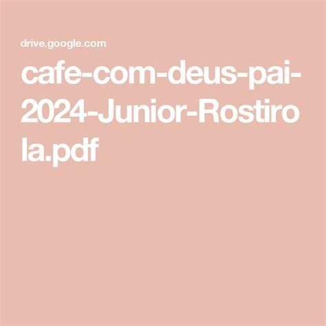 Cafe Deus Pai Junior Rostirola Pdf In Book Worth