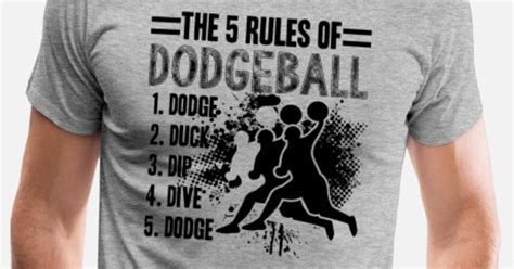 5 Rules Of Dodgeball Shirt Mens Premium T Shirt Spreadshirt