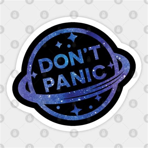 Dont Panic Hitchhikers Guide To The Galaxy Sticker Teepublic