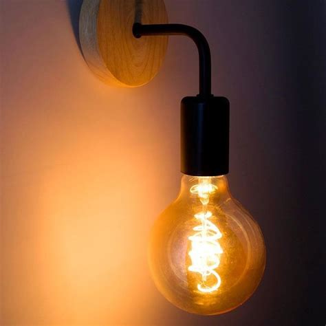 Wood Wall Lamp Vintage Industrial Wall Lights Dimmable Retro E27 Light