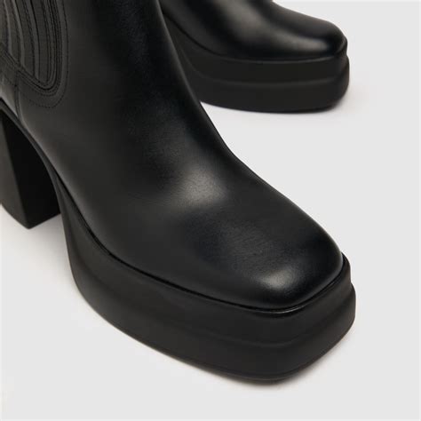 Womens Black Schuh Bonnie Double Platform Chelsea Boots Schuh