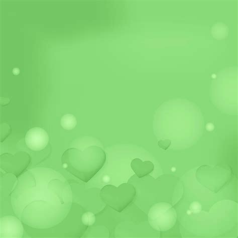 Green Hearts Background