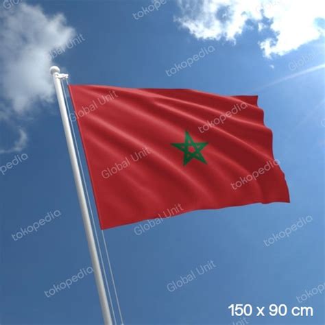 Jual Bendera Negara Moroko Flag Of Morocco Ukuran Besar Bb53 Kota