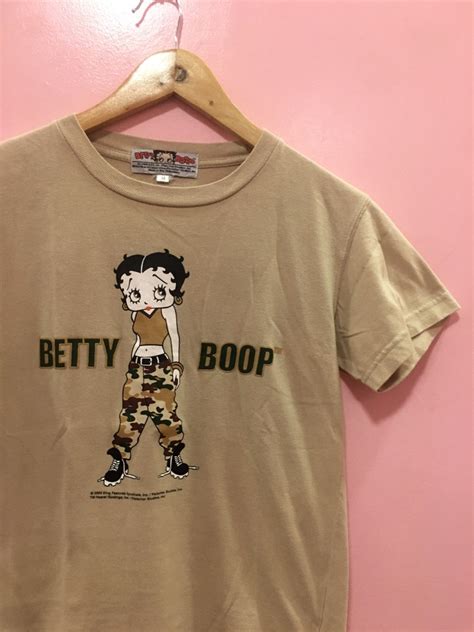 Vintage Betty Boop Army Tee Women S Fashion Tops Shirts On