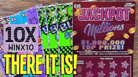 There It Is 5x New 20 Jackpot Millions ⫸ 180 Texas Lottery Scratch Offs Youtube