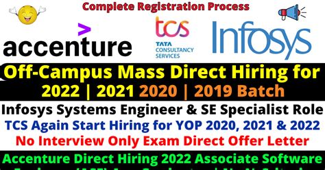 Infosys Off Campus Mass Hiring 2022 Systems Engineer Systems