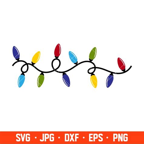 Christmas Lights Svg, Merry Christmas Svg, Christmas Tree Svg, Cricut ...