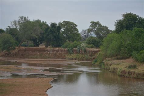 The Mighty Limpopo River in Kruger National Park,South Africa. Stock Image - Image of waterway ...