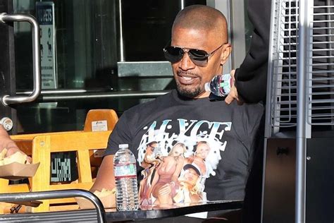 Jamie Foxx Steps Out with Girlfriend Alyce Huckstepp — Wearing a Shirt