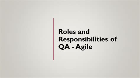 Solution Roles And Responsibilities Of Qa Agile Studypool